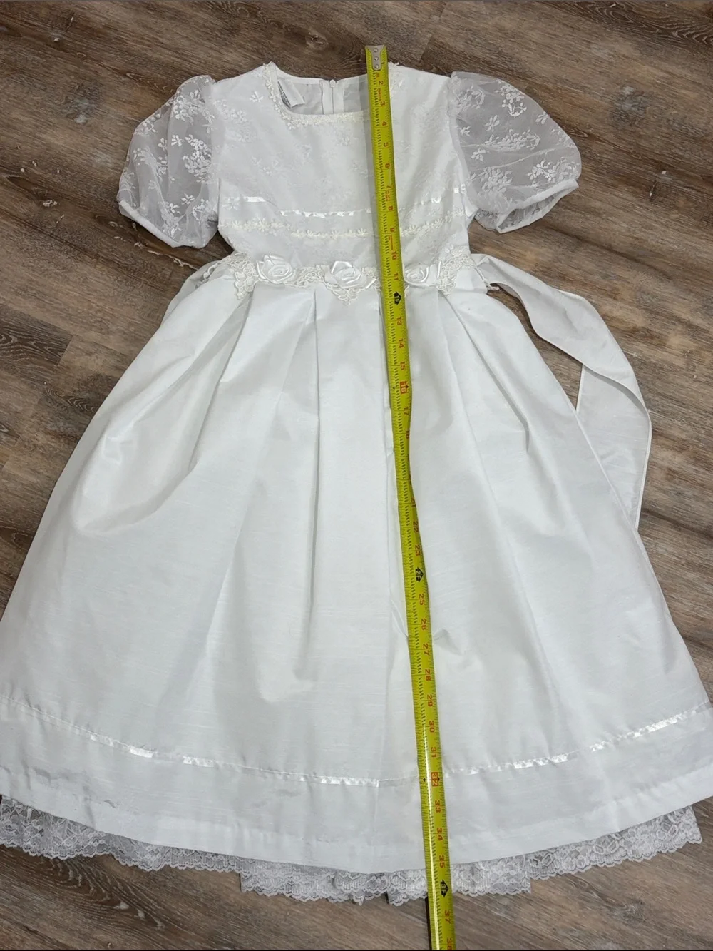Bonnie Jean First Communion Dress Girls Size 8 Wedding Baptism Lace Ruffles Full